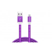 Adata Kabel USBmicroUSB 1m Purple aluknit