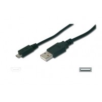 ASSMANN Kabel połączeniowy USB 2.0 HighSpeed Typ USB A|micro USB B M|M czarny 1,8m