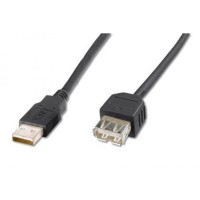 ASSMANN Kabel przedłużający USB 2.0 HighSpeed Typ USB A|USB A M|Ż czarny 1,8M