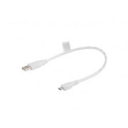 LANBERG Kabel USB 2.0 micro AMMBM5P 0.3M biały