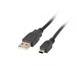 LANBERG Kabel USB 2.0 mini AMBM5P 0.3M czarny (CANON)
