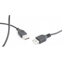 Gembird Przedłużacz kabla USB 2.0 AMAFI 0.75m czarny