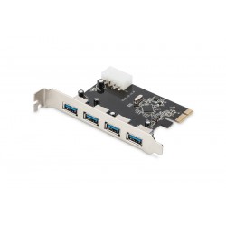 Digitus Karta rozszerzeń|Kontroler USB 3.0 PCI Express, 4xUSB 3.0, Chipset VL805