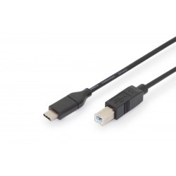 ASSMANN Kabel polaczeniowy USB 2.0 HighSpeed Typ USB C|B M|M, Power Delivery, czarny 1,8m