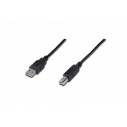 ASSMANN Kabel połączeniowy USB 2.0 HighSpeed Typ USB A|USB B M|M czarny 1,8m