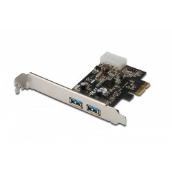 Digitus Karta rozszerzeń|Kontroler USB 3.0 PCI Express, 2xUSB 3.0, Low Profile, Chipset UPD720202