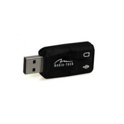 MediaTech VIRTU 5.1 USB Karta dźwiękowa USB oferująca wirtualny dźwięk 5.1 MT5101