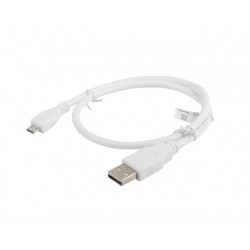 LANBERG Kabel USB 2.0 micro AMMBM5P 0.5M biały