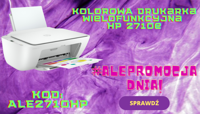 Kolorowa drukarka wielofunkcyjna HP 2710e - promocja z alekodem